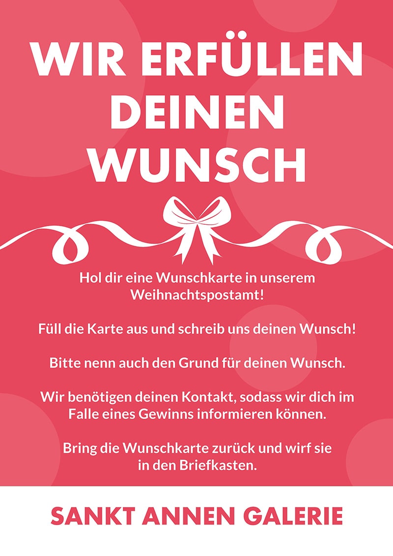 Wunschaktion der Sankt Annen Galerie Wunschaktion der Sankt Annen Galerie