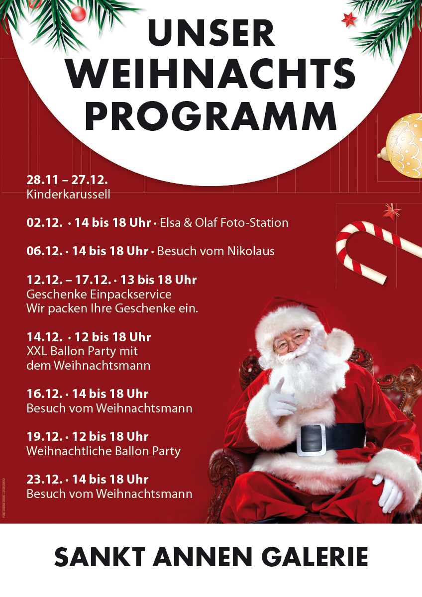 Das Weihnachtsprogramm der Sankt Annen Galerie Das Weihnachtsprogramm der Sankt Annen Galerie